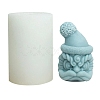 3D Dancing Lion Head DIY Food Grade Silicone Statue Candle Molds PW-WG99762-01-6