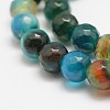 Faceted Natural Agate Beads Strands X-G-F447-8mm-C10-4
