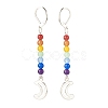 Natural Malaysia Jade with Alloy Charm Long Dangle Leverback Earrings EJEW-JE04910-4