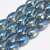 Electroplate Glass Beads Strands EGLA-Q089-A05-1