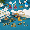 Pandahall 26Pcs 13 Styles Castle & Star Wing & Dress & Heart Alloy Open Back Bezel Pendants FIND-TA0002-93-7