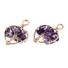 Natural Amethyst Pendants G-T131-97B-09-1