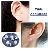 Boutigem 60 Sets 6 Style Crown & Cross & Swan & Vortex Transparent Resin Stud Earrings for Women EJEW-BG0001-02-9
