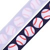 Baseball Pattern Heat Transfer Polyester Ribbons OCOR-WH0066-65B-1