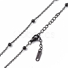 304 Stainless Steel Satellite Chain Necklace for Men Women NJEW-K245-011E-2
