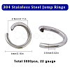 SUNNYCLUE 304 Stainless Steel Jump Rings STAS-SC0006-10A-2