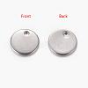 Original Color Stamping Blank Tag Charms 304 Stainless Steel Flat Round Pendants X-STAS-Q056-1