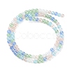 Transperant Electroplate Glass Beads Strands GLAA-P056-4mm-B02-2