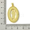 Real 18K Gold Plated Brass Micro Pave Cubic Zirconia Pendants KK-H472-14G-11-3