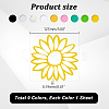 AHADERMAKER 9 Sheets 9 Colors  Sun Flower Adhesive Paper Stickers STIC-GA0001-10-2