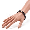 Curved Tube Acrylic Beads Stretch Bracelet for Girl Women BJEW-JB06945-02-3