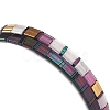 2Pcs 2 Style Glass Seed Rectangle Beaded Stretch Bracelets Set BJEW-JB09035-2