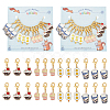 Alloy Enamel Ice Cream/Cake/Bubble Tea Pendant Locking Stitch Markers HJEW-PH01887-1