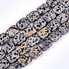 Natural Dalmatian Jasper Beads Strands X-G-T121-16-1