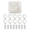 Pandahall Brass Huggie Hoop Earring Findings & Open Jump Rings KK-TA0007-84B-S-14