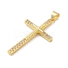 Brass Micro Pave Clear Cubic Zirconia Pendants KK-A212-03A-G-2