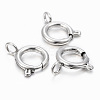 Tarnish Resistant 304 Stainless Steel Smooth Surface Spring Ring Clasps STAS-H396-D-02P-2