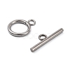 Tarnish Resistant Stainless Steel Ring Toggle Clasps STAS-Q179-01-2