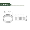 Unicraftale 12Pcs 201 Stainless Steel Plain Band Ring for Men Women RJEW-UN0002-44A-3