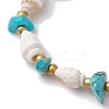 Summer Beach Synthetic Turquoise Chip & Shell Beaded Bracelets for Women BJEW-JB10286-3