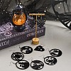 SUNNYCLUE 8 Pairs 8 Styles Halloween Spider Web & Witch & Cat & Skull Acrylic Dangle Earrings for Women EJEW-SC0001-36-4