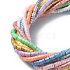 10 Strands 10 Colors Eco-Friendly Handmade Polymer Clay Beads Strands CLAY-YW0001-90-2