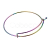 10Pcs 5 Color Adjustable Ion Plating(IP) 304 Stainless Steel Expandable Bangle Making BJEW-LS0001-01-3