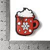 Christmas Red Mug Cup with Snow Top Coffee & Snowflake Silicone Focal Beads SIL-M006-06E-3