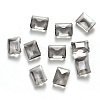 Rectangle Transparent Glass Cabochons MRMJ-T009-150-1