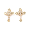 Rack Plating Brass Micro Pave Cubic Zirconia Pendants KK-C008-32G-02-2