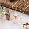 Natural Gemstone Perfume Bottle Pendant Necklaces NJEW-F251-11G-5