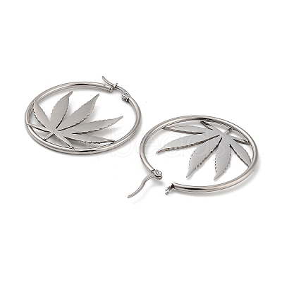 Non-Tarnish 304 Stainless Steel Hoop Earrings EJEW-P271-05P-1