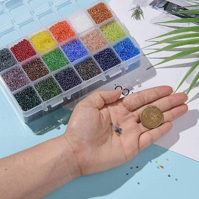 48000PCS 18 Colors 12/0 Grade A Round Glass Seed Beads SEED-JP0012-02-2mm-1