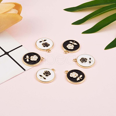 40Pcs 4 Style Alloy Enamel Pendants JX132A-1