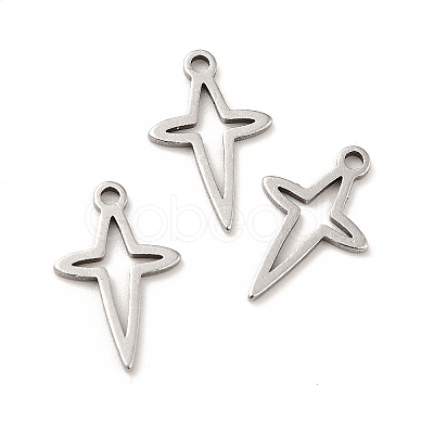 Non-Tarnish 201 Stainless Steel Pendants STAS-P312-15P-1