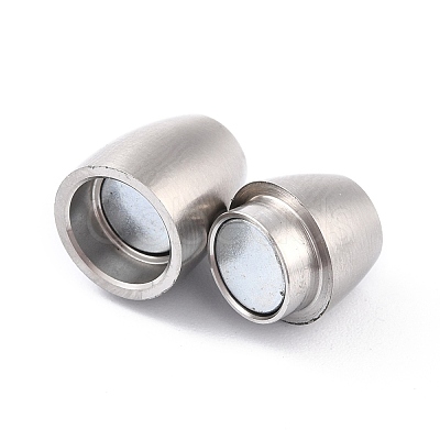 Tarnish Resistant Ion Plating(IP) 304 Stainless Steel Magnetic Clasps with Glue-in Ends STAS-F276-01P-1