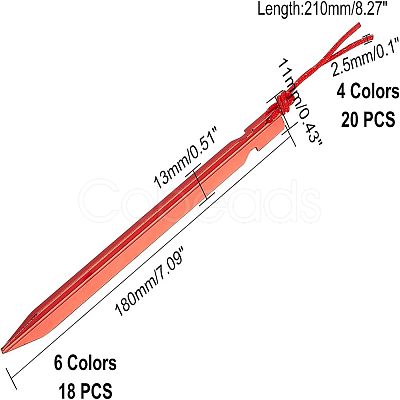 SUPERFINDINGS Aluminum Alloy Tent Stakes FIND-FH0001-72-1