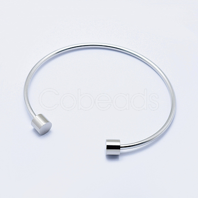 Tarnish Resistant Eco-Friendly 316 Surgical Stainless Steel Cuff Bangle Making STAS-I078-02P-NR-1