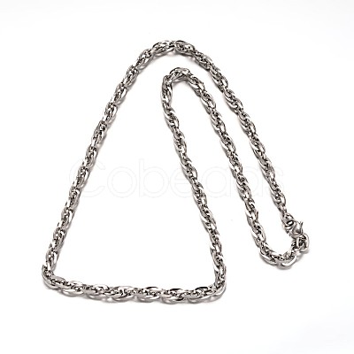 Non-Tarnish 304 Stainless Steel Rope Chain Necklaces NJEW-L403-04P-1