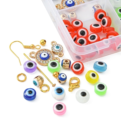 Evil Eye Theme DIY Earrings Jewelry Makings Kits DIY-FS0003-69-1