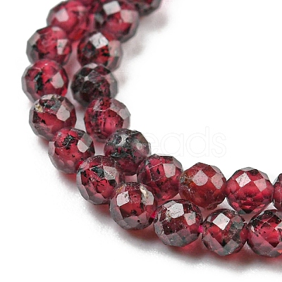 Natural Garnet Beads Strands G-O186-D01-A-1