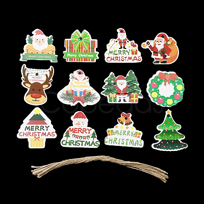 Christmas Theme Paper Big Pendant Decorations HJEW-F018-01-1