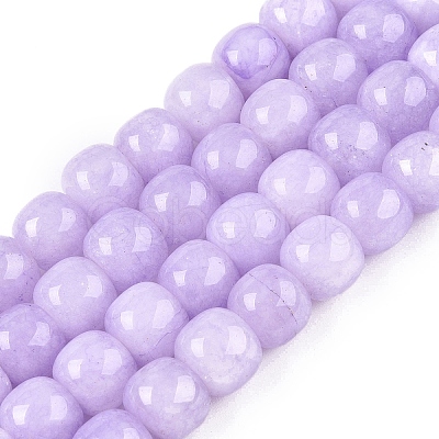 Dyed Natural White Jade Beads Strands G-T138-S18-1