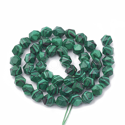 Synthetic Malachite Beads Strands G-S332-6mm-002-1