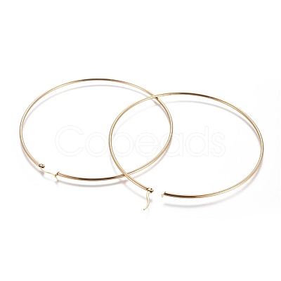 304 Stainless Steel Hoop Earrings EJEW-L226-001B-1