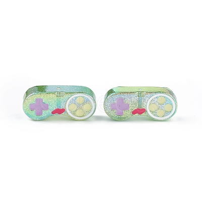 Translucent Resin Enamel Beads RESI-I048-03A-1