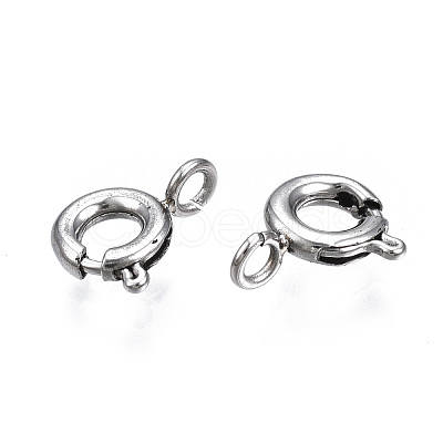 Tarnish Resistant 304 Stainless Steel Spring Ring Clasps STAS-S117-016A-1