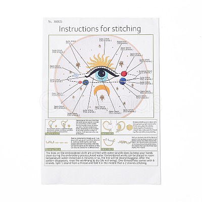 DIY Eye Pattern Embroidery Kits DIY-E063-02B-1