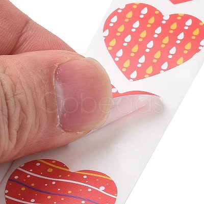 Valentine's Day Heart Paper Stickers X-DIY-I107-02C-1