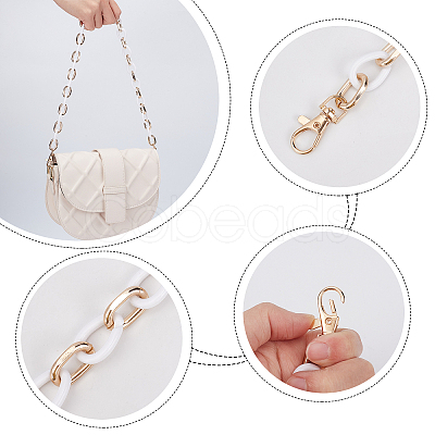 Teardrop Resin Bag Links Straps PURS-WH0001-05B-1